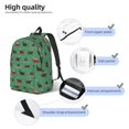 thumbnail image 3 of Vsdgher Christmas Dachshund Print Canvas Backpack Travel Rucksack Unisex Knapsack 15.7/17.7Inch Laptop Backpack for Work,College-Small, 3 of 5
