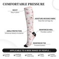 thumbnail image 2 of Rateoe Swan And Flowers Compression Socks for Women and Men 20-30mmHg-Circulation Support Socks Knee High Nurse Pregnant Running Medical and Travel Athletic, 2 of 7