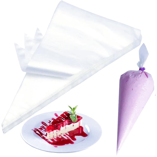 NinBase 24 Inch Extra Large Piping Bags - 100 Pack Disposable Non-Slip Thickened Pastry Bag - Anti