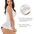 thumbnail image 6 of Women Cami Shapewear Tank Top Seamless Body Shaper Slimmer Cami Waist Shaper Camisole with Built in Bra, 6 of 8
