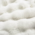 thumbnail image 2 of HIG 4-Piece White Faux Fur Comforter Set – Soft Cozy Bubble Texture, All-Season Bedding, Includes Comforter, 2 Shams & 1 Decorative Pillow, Queen, 2 of 4