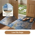 thumbnail image 4 of NewBuros Area Rugs 4'x6', Modern Abstract Non-Slip Washable Rugs for Living Room, Soft Low Pile Stain Resistant Indoor Carpet for Bedroom Dining Room Playroom, Blue Gold, 4 of 11