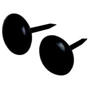 Fas-n-tite Upholstery Nails, Round Head, Steel, Bright Finish, Black, 25 pack