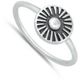thumbnail image 4 of Aztec Sun Oxidized Ring .925 Solid Sterling Silver Band Jewelry Female Male Unisex Size 10, 4 of 4