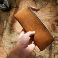 thumbnail image 3 of Mfigree Zippered Pen Pouch Leather Pencil Case Stationery Bag Makeup Bag Glasses Cases,Small Pencil Pouch Students Zipper Bag for Pens, Pencils, Markers, 3 of 8