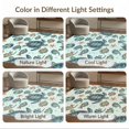 thumbnail image 7 of ODIKA 2'x3' Washable Accent Rug Nautical Underwater Fish Coral Motif Reef Marine Ocean Turtle Felt Playful for Bedroom, Nursery, RV, Pet Friendly, Bedside Mat, 7 of 7
