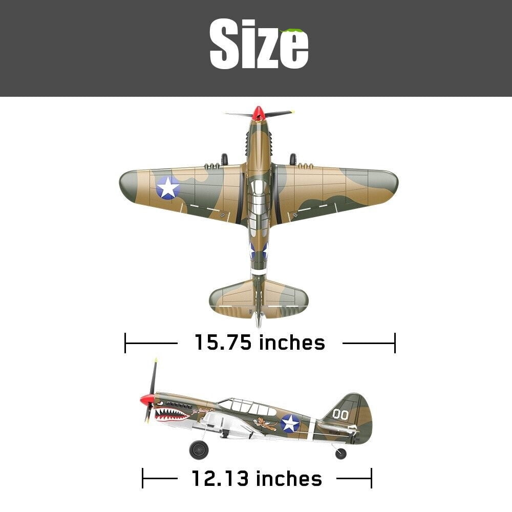Volantex P40 RC Plane 4CH 2.4G Fighter 6Axis Gyro Aerobatic Aircraft Model Toys Gift