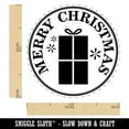thumbnail image 2 of Merry Christmas Holiday Gift Self-Inking Rubber Stamp Ink Stamper - Brown Ink - Medium 1 Inch, 2 of 7