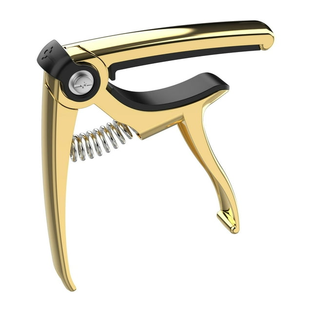 Guitarra eléctrica Capo Guitar Capo Tuner Clip Quick Change Extra Strings Pin Puller Guitar Capo para acústica para mandolina Banjo Ukulele Accs oro Hugo Abrazadera de afinación de cejilla