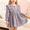 thumbnail image 2 of Shachafan And Autumn Girls Ruffle Dress Color Pleated Style Casual Party Wear For Toddler Children Elegant Daily Outfit Heart Dresses, 2 of 6