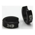 thumbnail image 6 of Fashion Black Men Stainless Skull Pattern Ear Clip Stud Earrings, 6 of 6