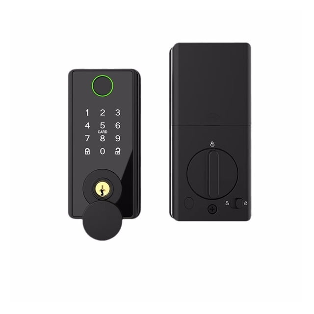 Wooden Door Fingerprint Password Electronic Smart Lock Automatic Deadbolt Lock for Home Entry Door ,Keyless Entry Design