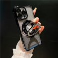 thumbnail image 3 of Luxury Plating Magsafe Magnetic Flash Holder Stand Phone Case For iPhone 11 12 13 14 15 Pro Max Bumper Protector On 15Plus Cover, 3 of 5