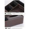 thumbnail image 2 of Billuyoard PU duradera para un organizador de escritorio multifuncional duradero con caja de pañuelos de soluciones de almacenamiento Almacenamiento y organización del hogar marrón, 2 of 6