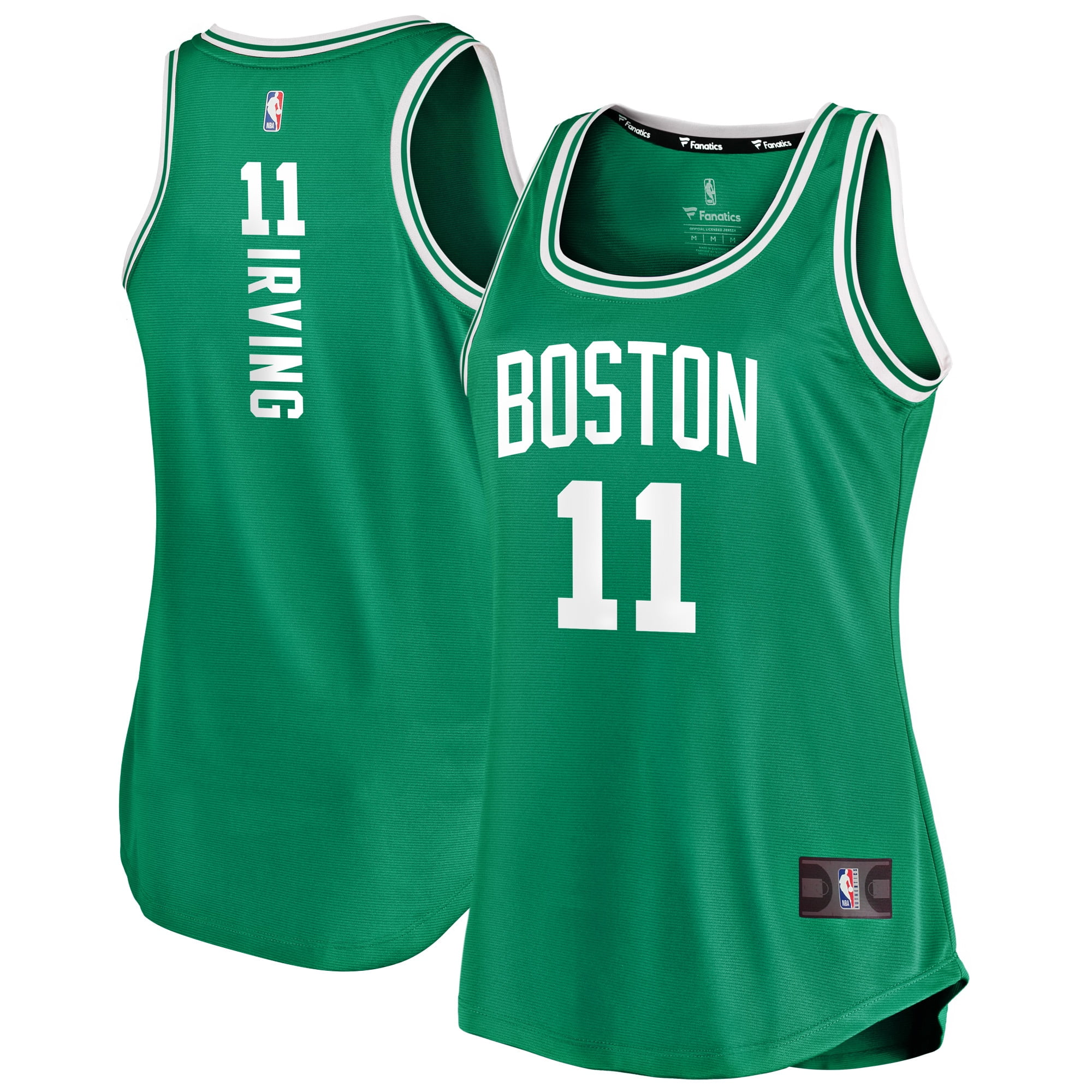 Boys Girls Basketball Clothes-Summer Basketball T-Shirt Boston Celtics Irving 11 Fan Edition Jersey Classic Sleeveless Top&Shorts,2XL