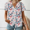 thumbnail image 5 of Youyipin Womens Tops Women's Hawaiian Button Down Shirts Casual Short Sleeve Floral Tropical Print Summer Blouse Tunic Top Beach Vacation Clothes For Women, 5 of 7