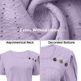 thumbnail image 4 of Camisas de Color Sólido para las Mujeres Manga Corta Cuello V Tops Casuales Blusa de Verano, Transpirable Hecha para Más Camisa Mujer Primavera Moda Tee Uso Diario, 4 of 8