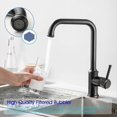 thumbnail image 3 of Matte Kitchen Faucet, Kitchen Mixer Tap with 360 Swivel Spout, Brass, 3 of 5