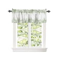 thumbnail image 2 of Kitchen Cafe Valance Curtain for Small Windows,Watercolor Green Leaves on White Rod Pocket Short Valances Rustic Farm Botanical Leaf Window Treatment Panel for Living Room/Bedroom/Bathroom,54x18in, 2 of 9