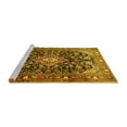 thumbnail image 2 of Ahgly Company Machine Washable Indoor Square Medallion Yellow Traditional Area Rugs, 8' Square, 2 of 4