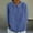 Blue, variant on Swuxness Women 3/4 Sleeve Casual Shirts, Spring and Summer Tops, Ladies Collared Solid Color Comfortable Fashionable Button Blouse Pink, S