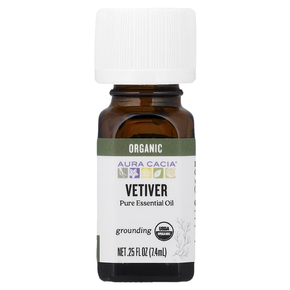 Aura Cacia Organic Essential Oil - Vetiver - .25 oz