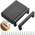 thumbnail image 1 of Modern Cabinet Hardware, Matte Black Cabinet Pulls, Durable Stainless Steel, Sleek Design Square Kitchen Cabinet Handles for Wide Compatibility, 1 of 5