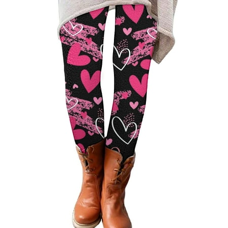 

Womens Leggings Valentine Day Cute The Print Casual Comfortable Womens Comfy Clothes Exercise Leggings for Women Pack Teacher Clothes under Dress Shorts Maternity Comfy Clothes for Women Warm