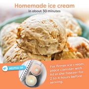 Nostalgia 4-Quart Electric Parlor-Style Ice Cream Maker, Aqua