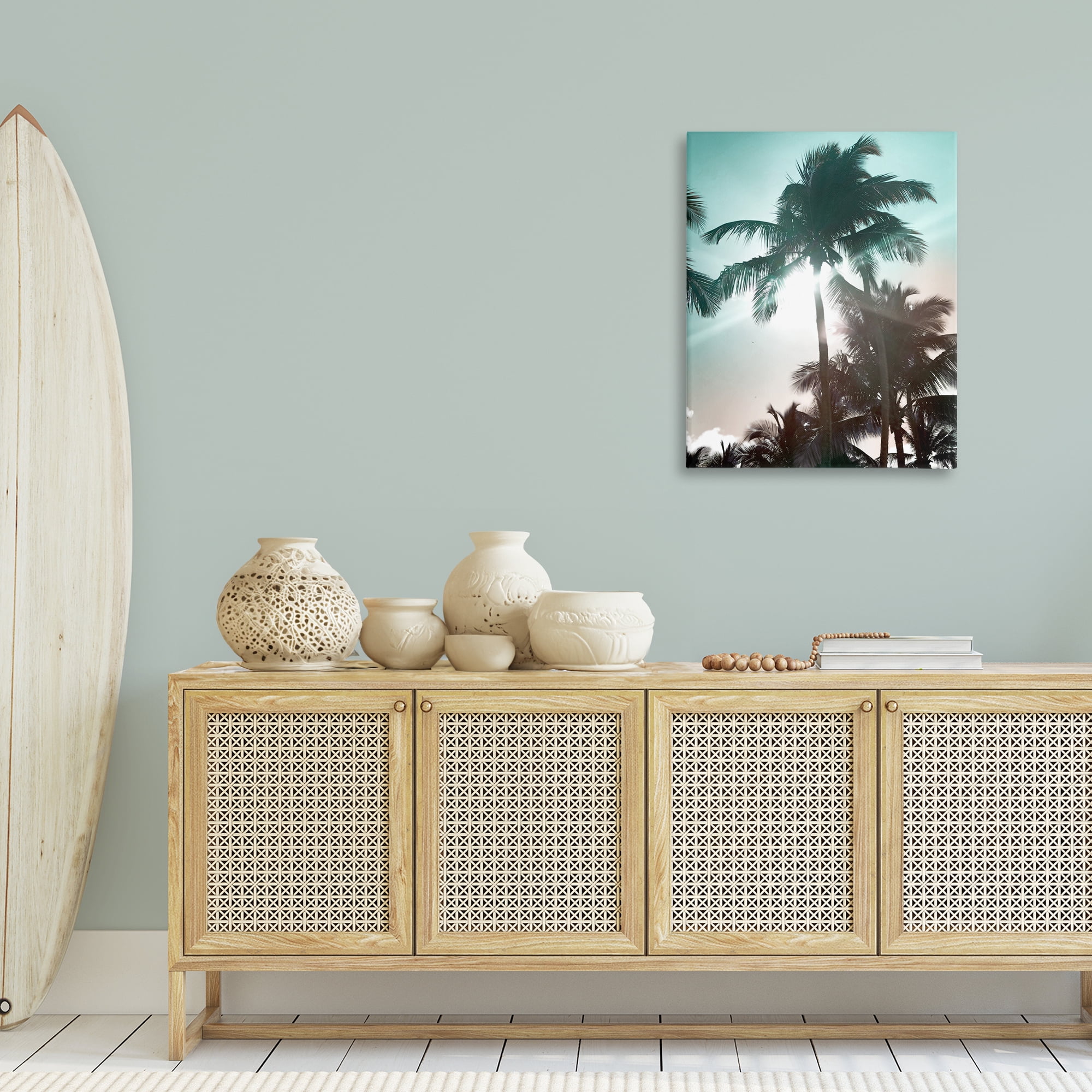 Stupell Industries Shady Palm Trees Coastal Photography Gallery Wrapped Canvas Art Print Wall Art, 24 x 30