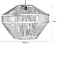 thumbnail image 4 of Modern Natural Bamboo Chandelier Hanging Light Fixture for Entryway and Living Room, 4 of 7