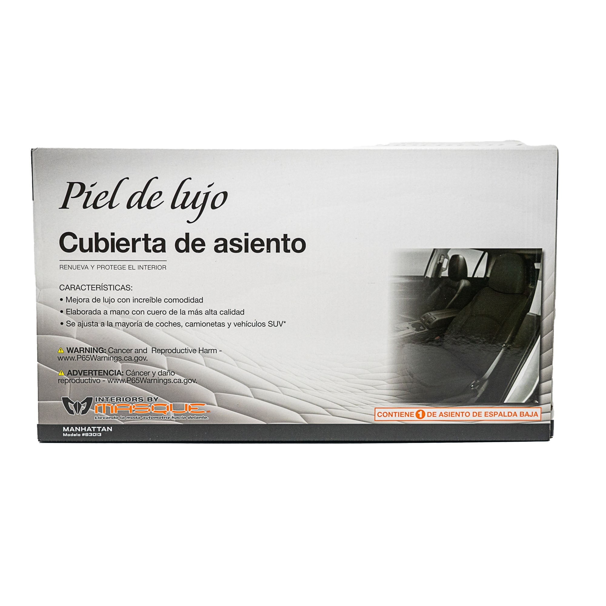 Masque Back Leather Seat Cover