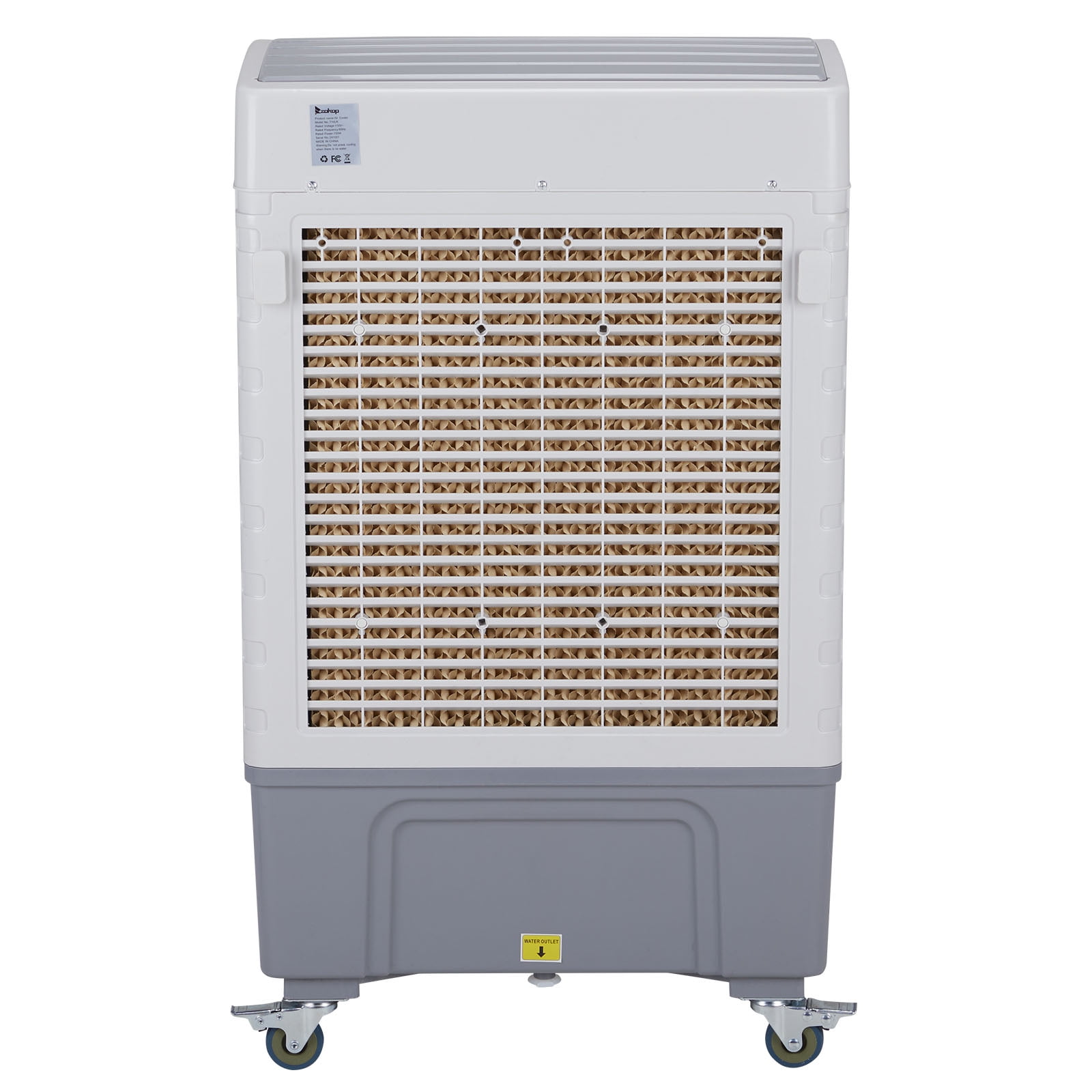 3 in 1 Portable Evaporative Cooler, Indoor Outdoor 2647CFM Personal Air Cooler with Remote Control, 10.57 Gal Large Water Tank & Scroll Casters, 4 Ice Packs