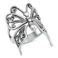 thumbnail image 1 of Oxidized Butterfly Rope Wing Animal Ring 925 Sterling Silver Band Jewelry Female Male Unisex Size 9, 1 of 4
