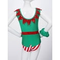 thumbnail image 4 of MSemis Kids Girls Christmas Elf Ballet Dance Gymnastic Leotard with Headband Outfit Green 14, 4 of 6