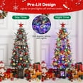 thumbnail image 4 of 2PCS 3 Ft Pre-Lit Christmas Tree, Pre-Lit Artificial Christmas Trees Snow Flocked Xmas Tree with 78 Led Lights,Christmas Decoration for Home, Office, Easy Assembly, 4 of 7