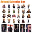 thumbnail image 2 of Calendario de Adviento Calendario de Adviento de Navidad Regalos Calendario de cuenta regresiva de 24 días de Trump Colgantes colgantes de Donald Trump Caja sorprendente Adorno para árbol de Navidad, 2 of 5