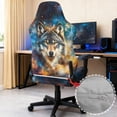 thumbnail image 6 of Whosucclay Wolf Galaxy Print Gaming Chair Slipcover Stretch Gaming Chair Seat Cover with Zipper Gamer Chairs Protector Fits Most Office/PC Chairs & Racing Style Seats, 6 of 8