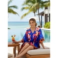 thumbnail image 5 of LA LEELA Women's Beachwear Summer Swim Beach Dress Cover ups for Swimwear Women Plus Size Fall Swimsuit Coverups for Women 3X-4X Sapphire_AC951, 5 of 5