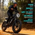 thumbnail image 2 of DTTZH F6 Electric Bike for Adults, 750W Motor, 60 Miles, 28 mph E Mountain Bike, 20" x 4" Fat Tire Off-Road Ebike, 48V 15.6Ah UL2849 Certified, 2 of 10