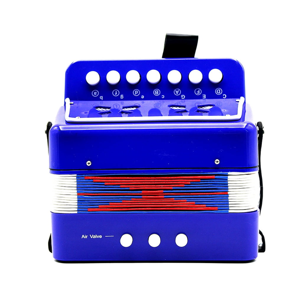 7 Button Key Accordions Educational Toy Children Musical Instrument
