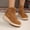 Brown, variant on Women Suede Wedge Ankle Boots, Round Toe Double Button Strap Back Zipper Platform Booties, Casual Winter Short Boots