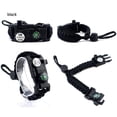 thumbnail image 2 of Bracelet Tressé Multi-Outils Bracelets de Détresse pour Randonnée Camping (Noir), 2 of 8