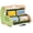 Green, variant on Bookshelf Double Sided with 4 Tiers Deep Sleeves Wood Montessori Book Rack for Room Playroom Classroom or Bedroom