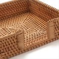thumbnail image 2 of Rattan Napkin Holder Square,Wicker Basket for Kitchen,Flat Holders Paper Napkins,Woven, 2 of 4