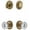 Vintage Brass, variant on Grandeur 826691 Circulaire Solid Brass Single Cylinder Keyed Entry Knobset And Deadbolt