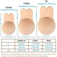 thumbnail image 3 of Strapless Sticky Bra Invisible Rabbit Nippless Covers Sticky Boobs Silicone Adhesive Bra Beige, 3 of 6