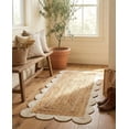 thumbnail image 4 of Sivi 2 x 4 Feet Handmade Scallop Braided Jute Rug - Natural Jute Runner Rug, 4 of 15
