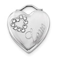 thumbnail image 1 of 925 Sterling Silver Rhodium-Plated 24mm Swarovski Crystal Heart Locket, 1 of 3