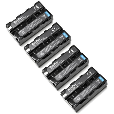 Maximalpower NP-F550 Battery for Sony NP F970 F750 F770 F960 F550 F530 F330 F570 (4 Pack)